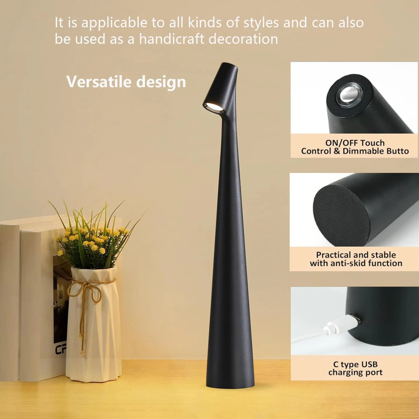 Touch Control Reading Light Tri-Color
