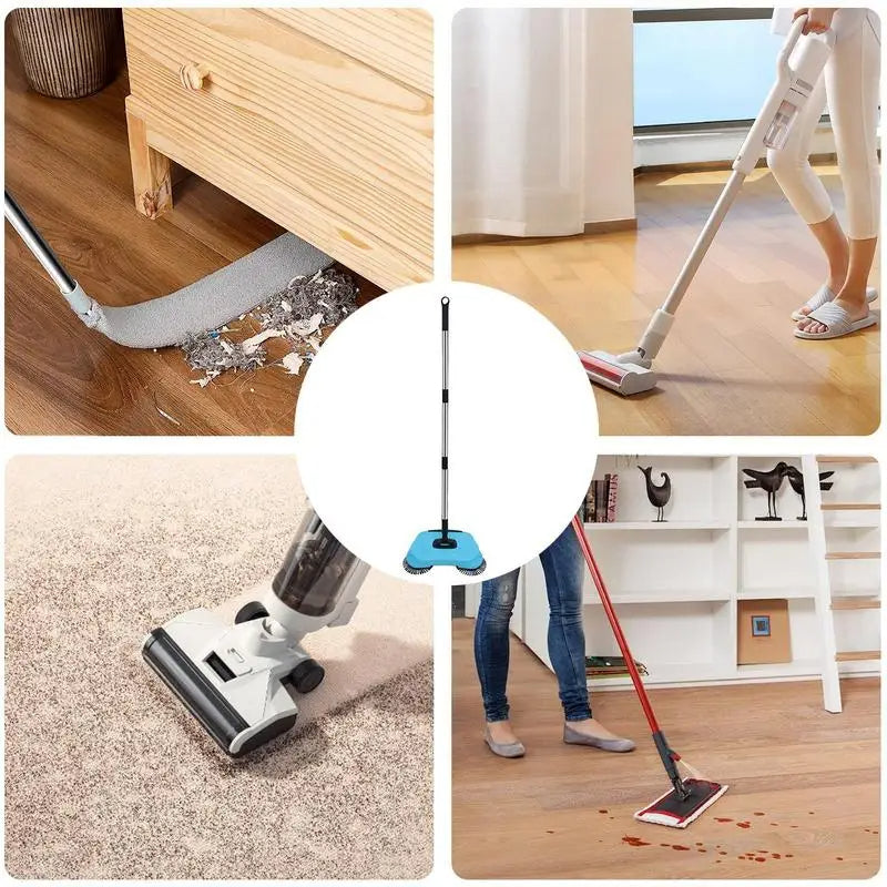 2-in-1 Broom With Rotating Brush
