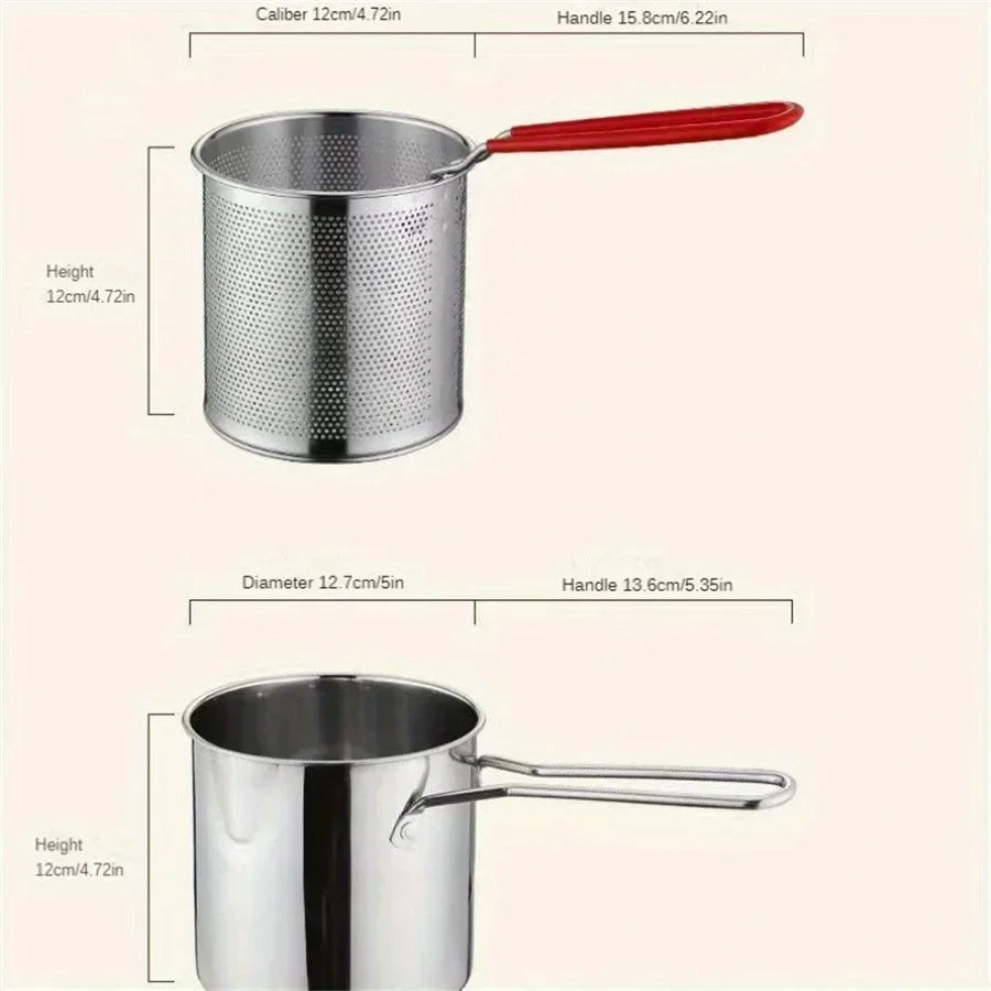 Deep Fryer Pot with Strainer