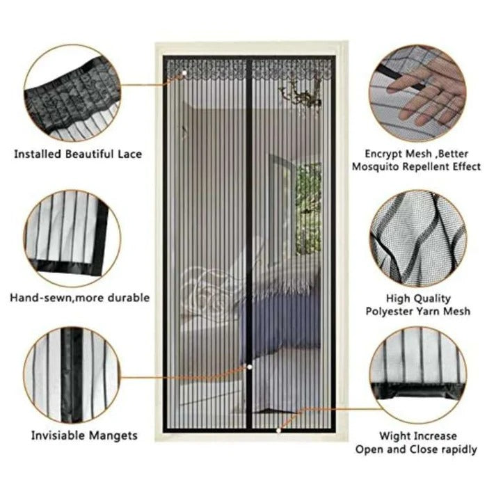 Magnetic Mesh Screen Door