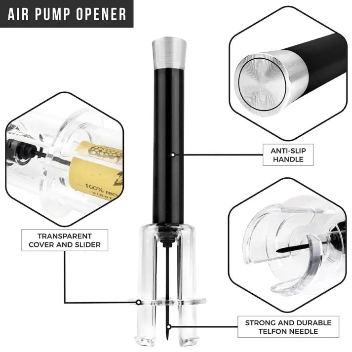 Air-Assist Wine Bottle Opener Set
