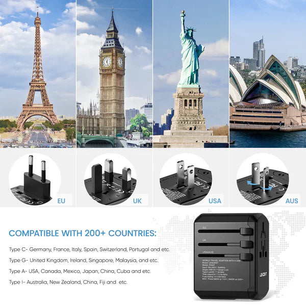 Multi-Port Travel Power Adapter
