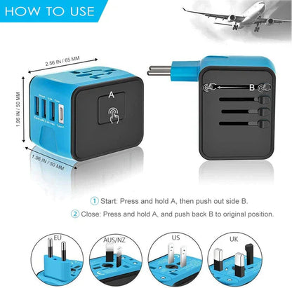 Multi-Port Travel Power Adapter