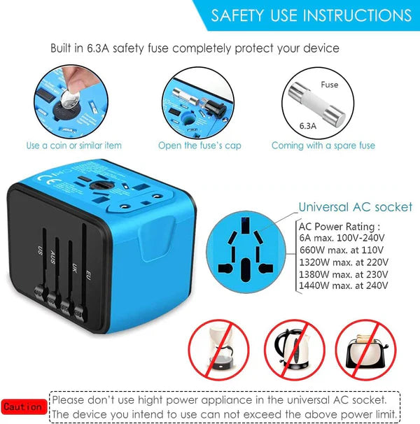 Multi-Port Travel Power Adapter