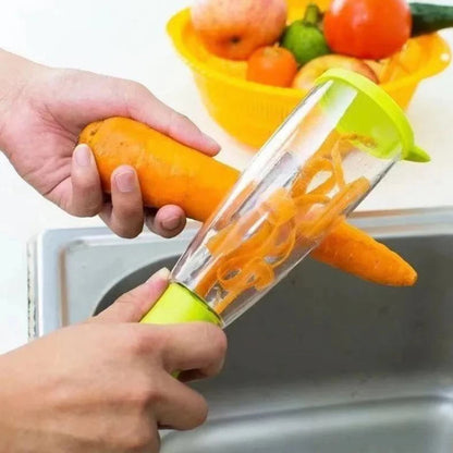 Apple and Vegetable Peeler with Storage Tube