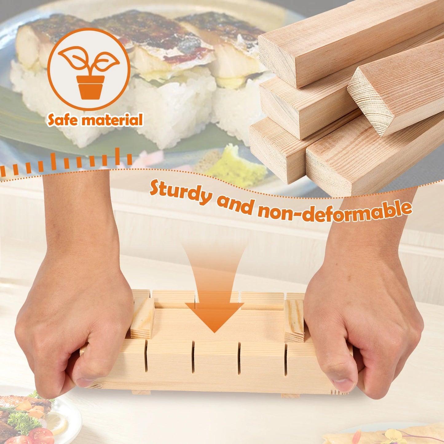 Wooden Sushi Maker Press Mold