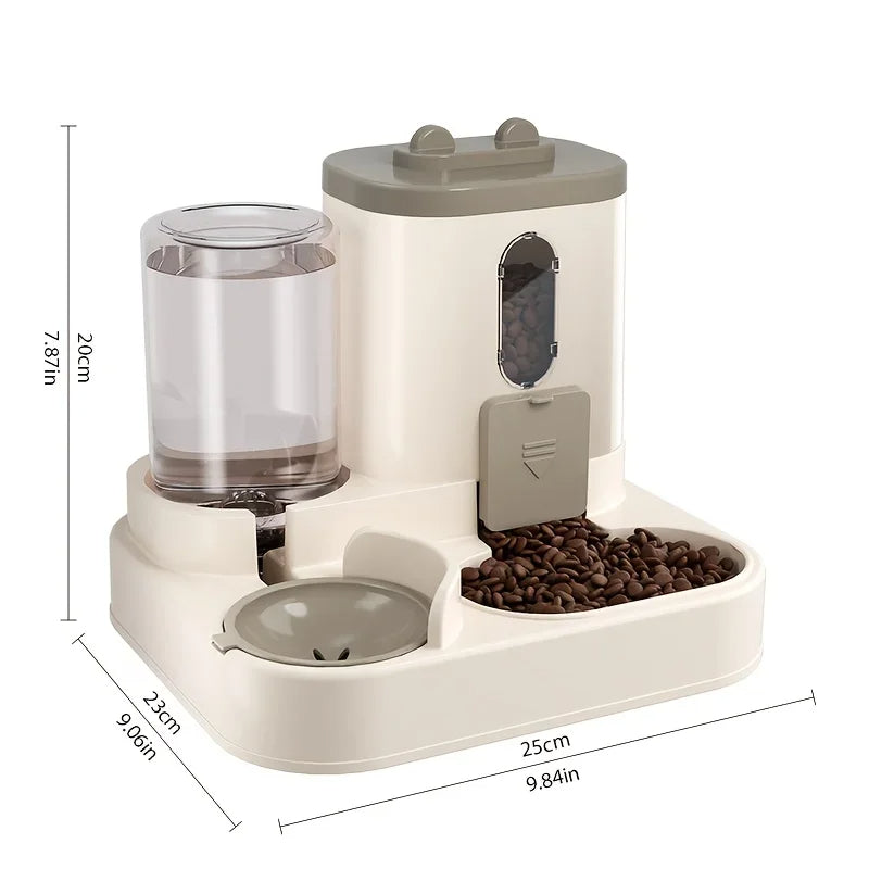 2-in-1 Pet Feeder With Water Dispenser