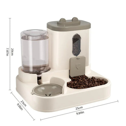 2-in-1 Pet Feeder With Water Dispenser