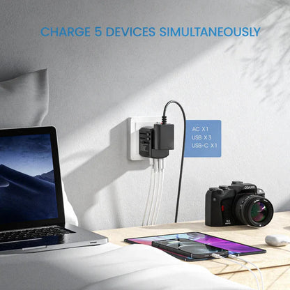 Multi-Port Travel Power Adapter