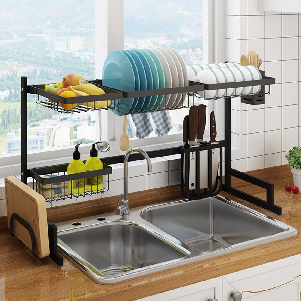 Over-Sink Stainless Steel Dish Drying Rack