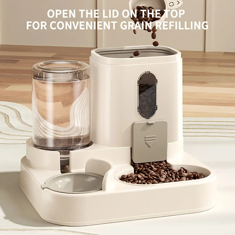 2-in-1 Pet Feeder With Water Dispenser