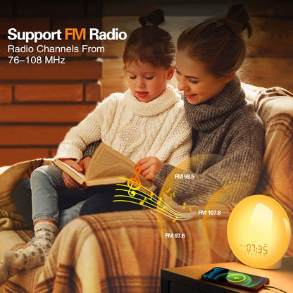 Light Alarm Clock with Nature Sounds