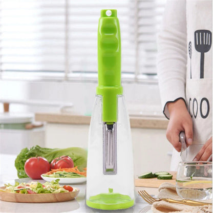 Apple and Vegetable Peeler with Storage Tube