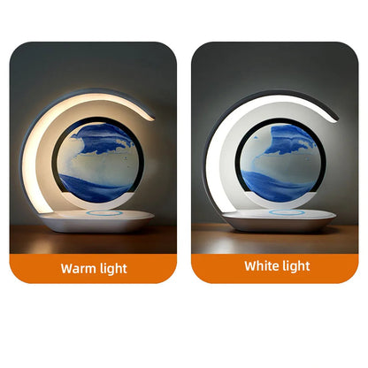 3D Sand Art Table Lamp with Charger