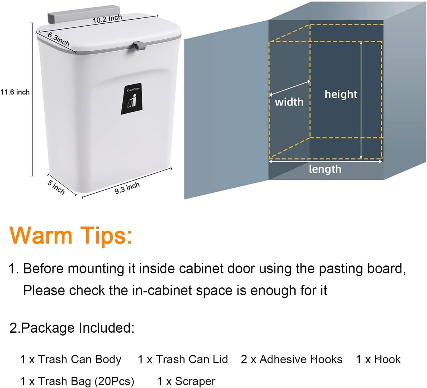 2.4 Gallon Kitchen Compost Bin