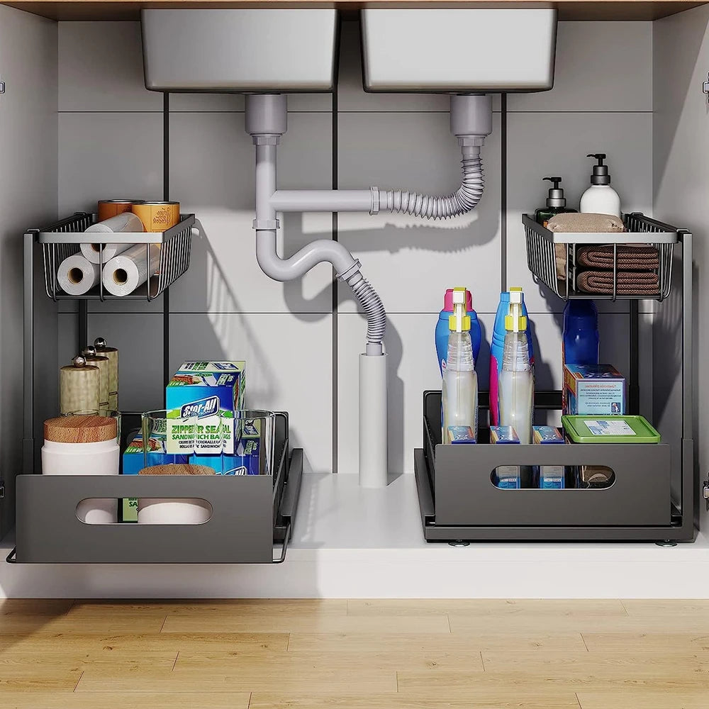 2-Tier Under Sink Slide Organizer