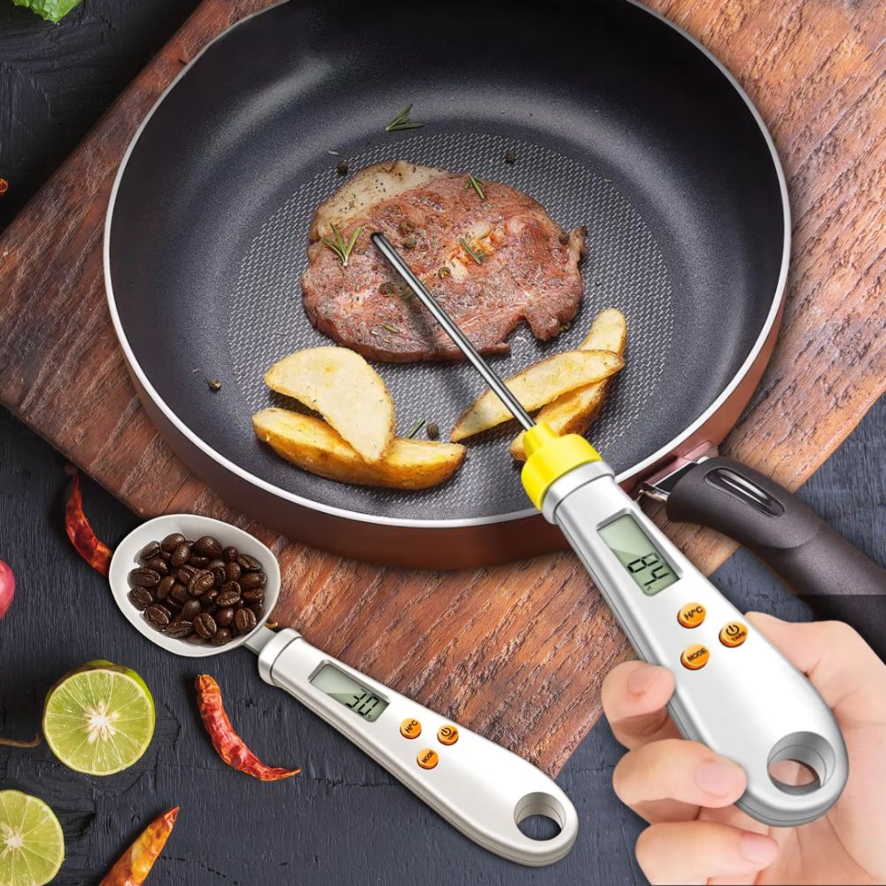 2-in-1 Digital Spoon Scale Food Thermometer