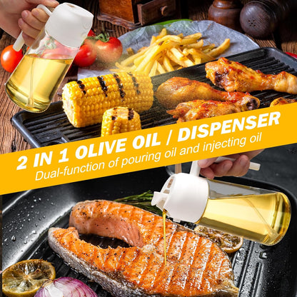 2-Pack Oil Dispenser and Sprayer Bottle
