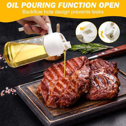2-Pack Oil Dispenser and Sprayer Bottle