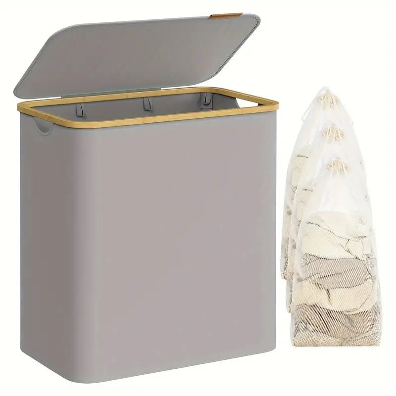 Foldable Laundry Basket 2 Compartments