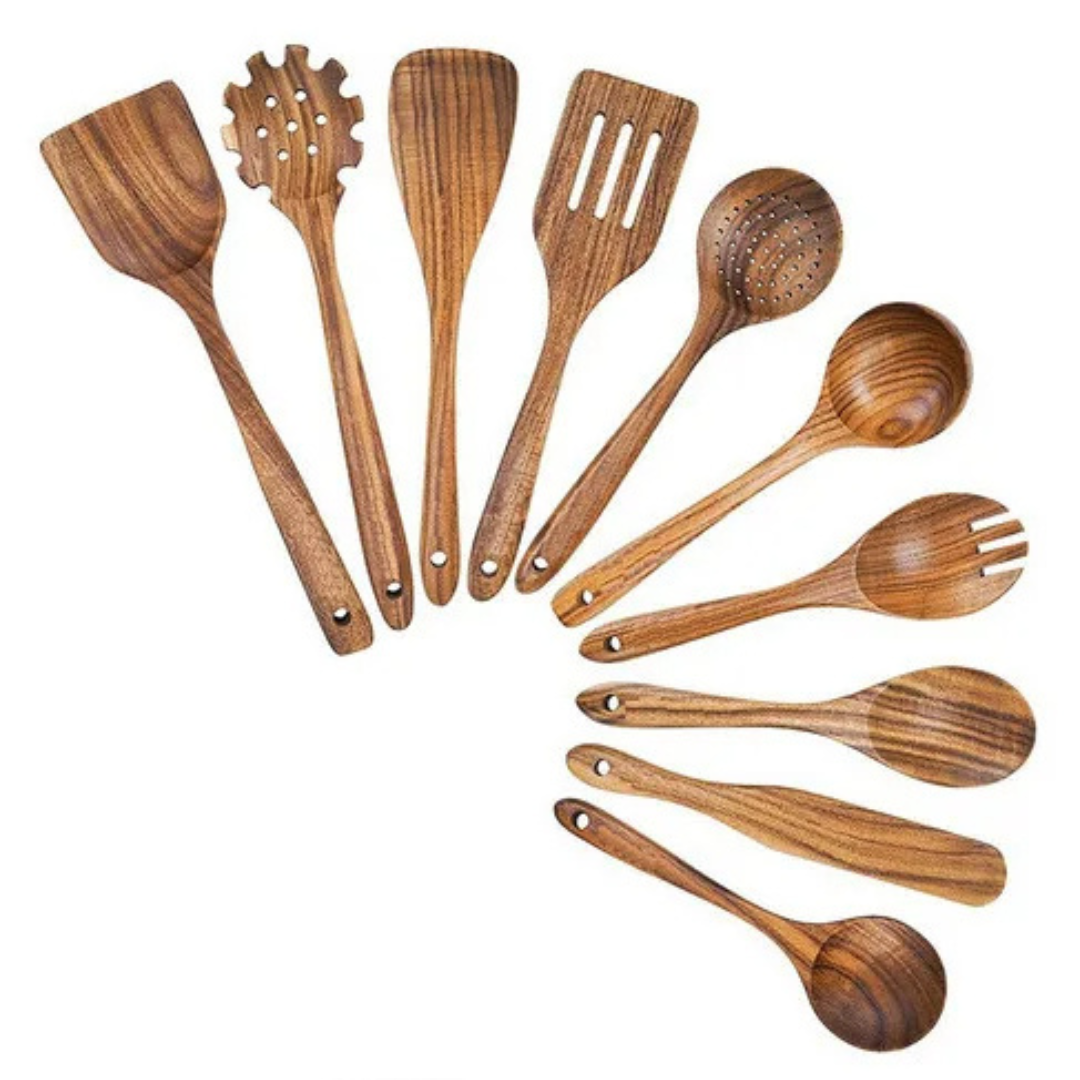 Natural Teak Wood Kitchen Set
