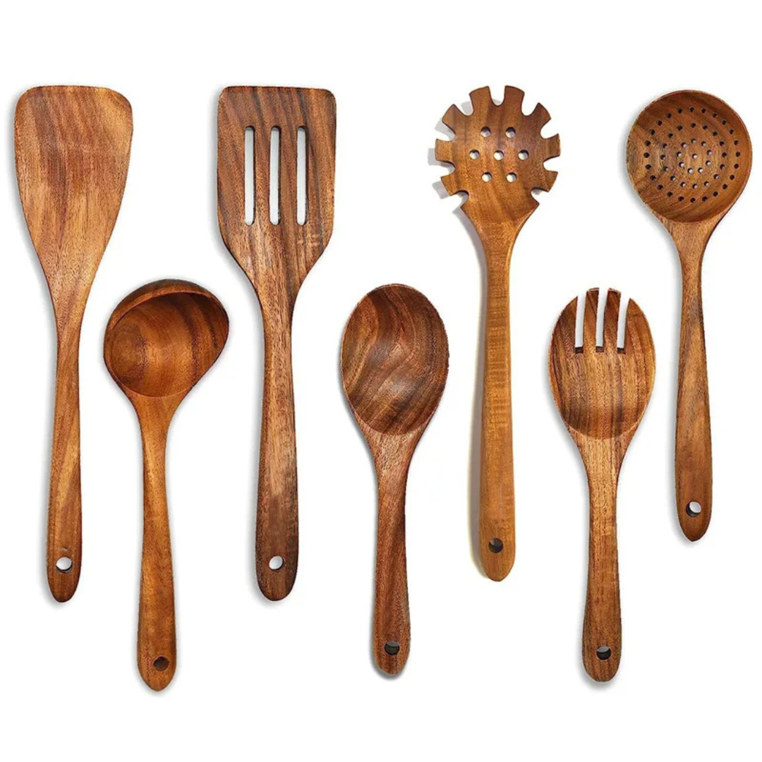 Natural Teak Wood Kitchen Set