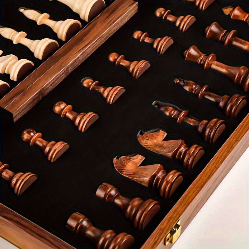 Wooden Chess Set for Home and Travel