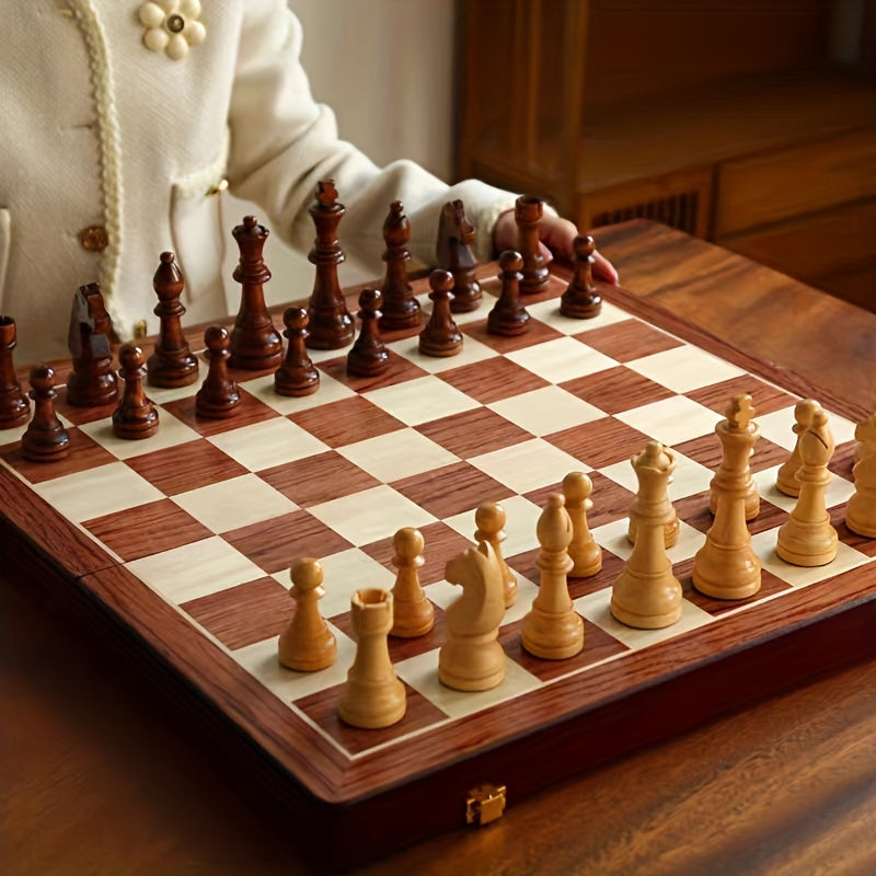 Wooden Chess Set for Home and Travel