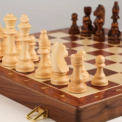 Wooden Chess Set for Home and Travel