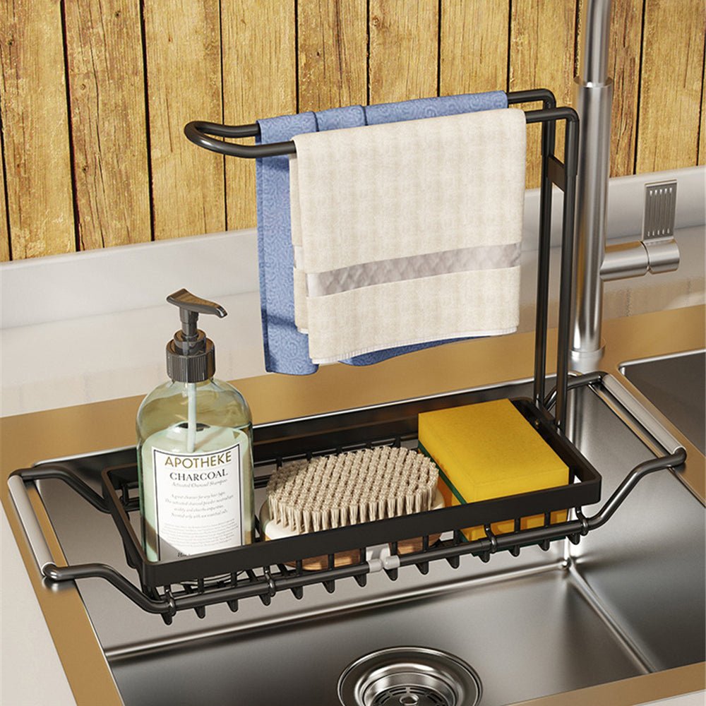 Adjustable Under-Sink Storage Shelf