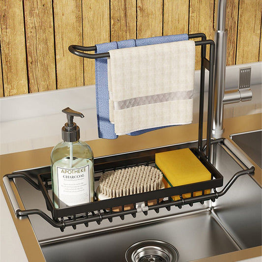 Adjustable Under-Sink Storage Shelf