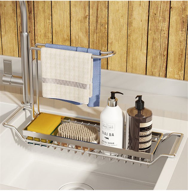 Adjustable Under-Sink Storage Shelf
