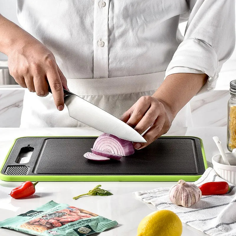4-in-1 Cutting Board with Knife Sharpener