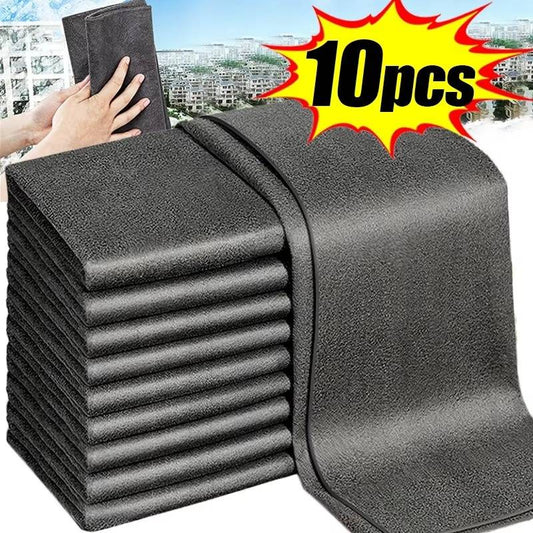 10-Pack Versatile Microfiber Cleaning Cloths
