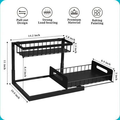 2-Tier Under Sink Slide Organizer