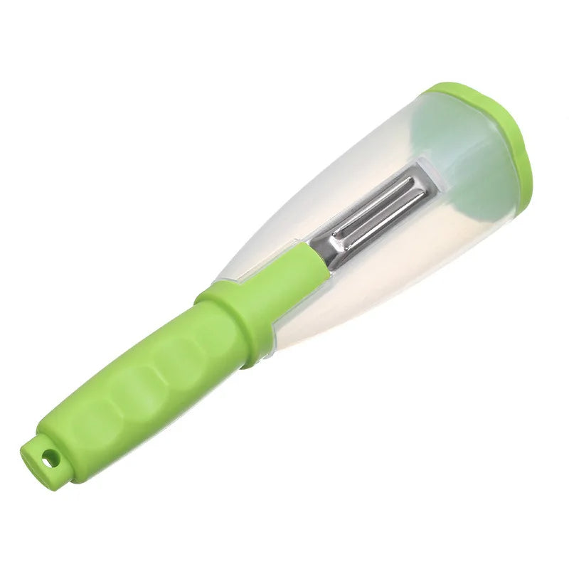 Apple and Vegetable Peeler with Storage Tube