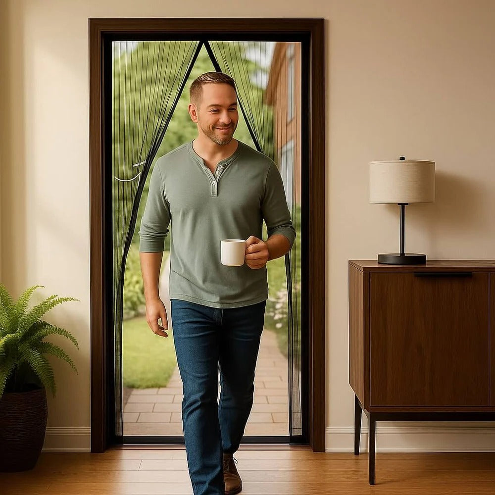 Magnetic Mesh Screen Door