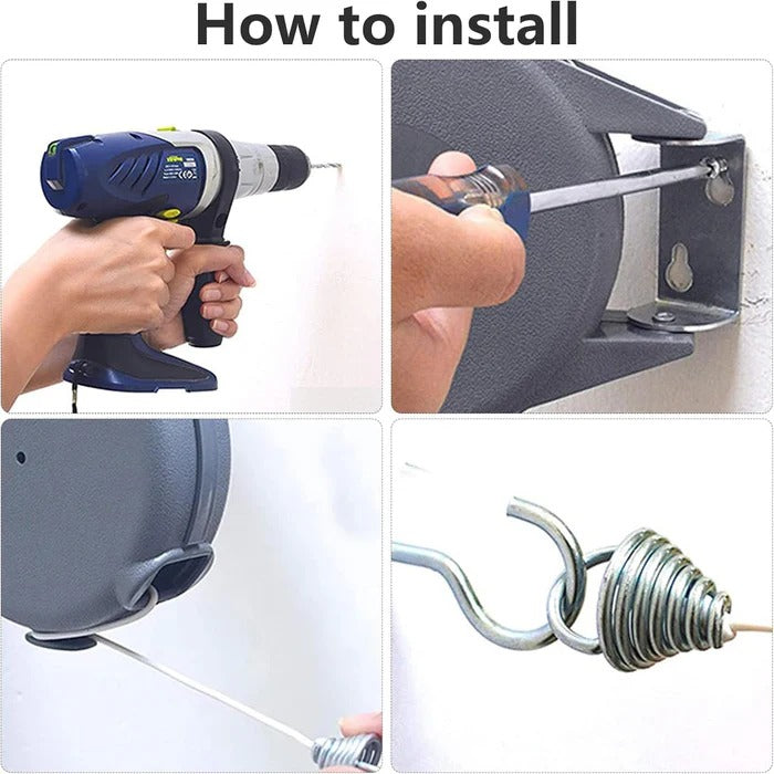 Retractable Washing Line Wall Mount