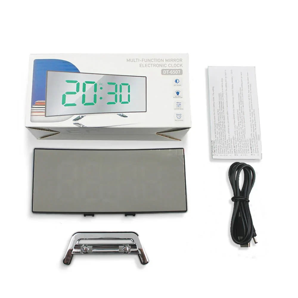 Curved LED Digital Alarm Clock