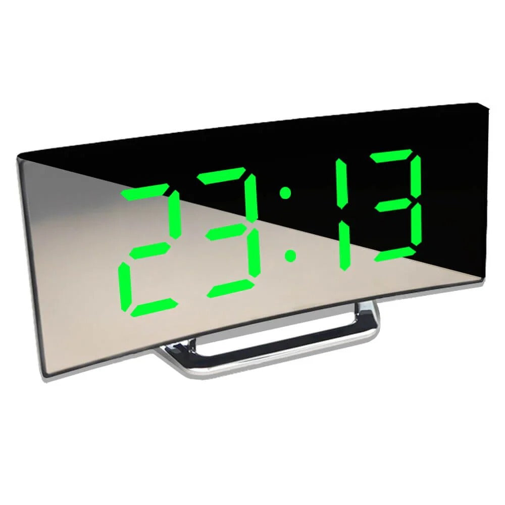 Curved LED Digital Alarm Clock