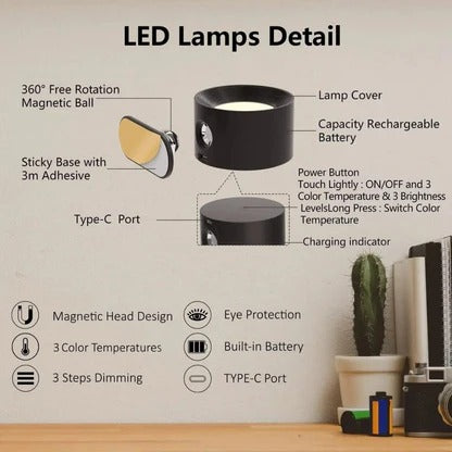 360° Rechargeable Wall Light