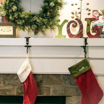 Fireplace Stocking Garland Hanger Set