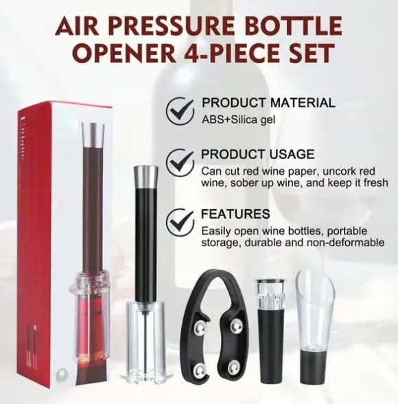 Air-Assist Wine Bottle Opener Set