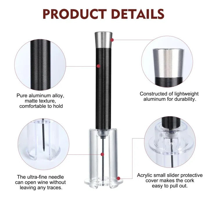 Air-Assist Wine Bottle Opener Set