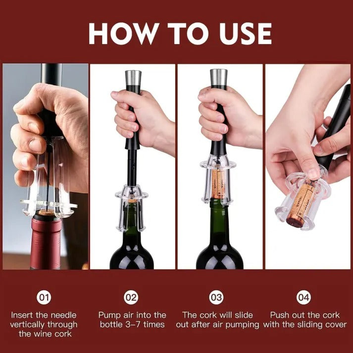 Air-Assist Wine Bottle Opener Set