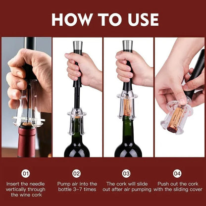 Air-Assist Wine Bottle Opener Set