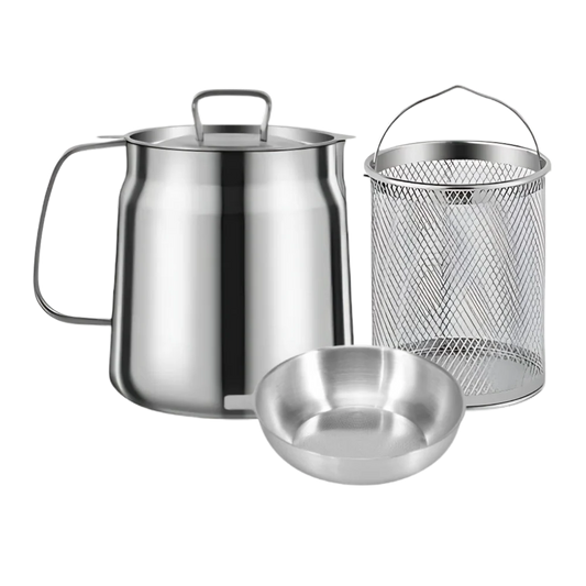 2-in-1 Stainless Steel Frying Pot