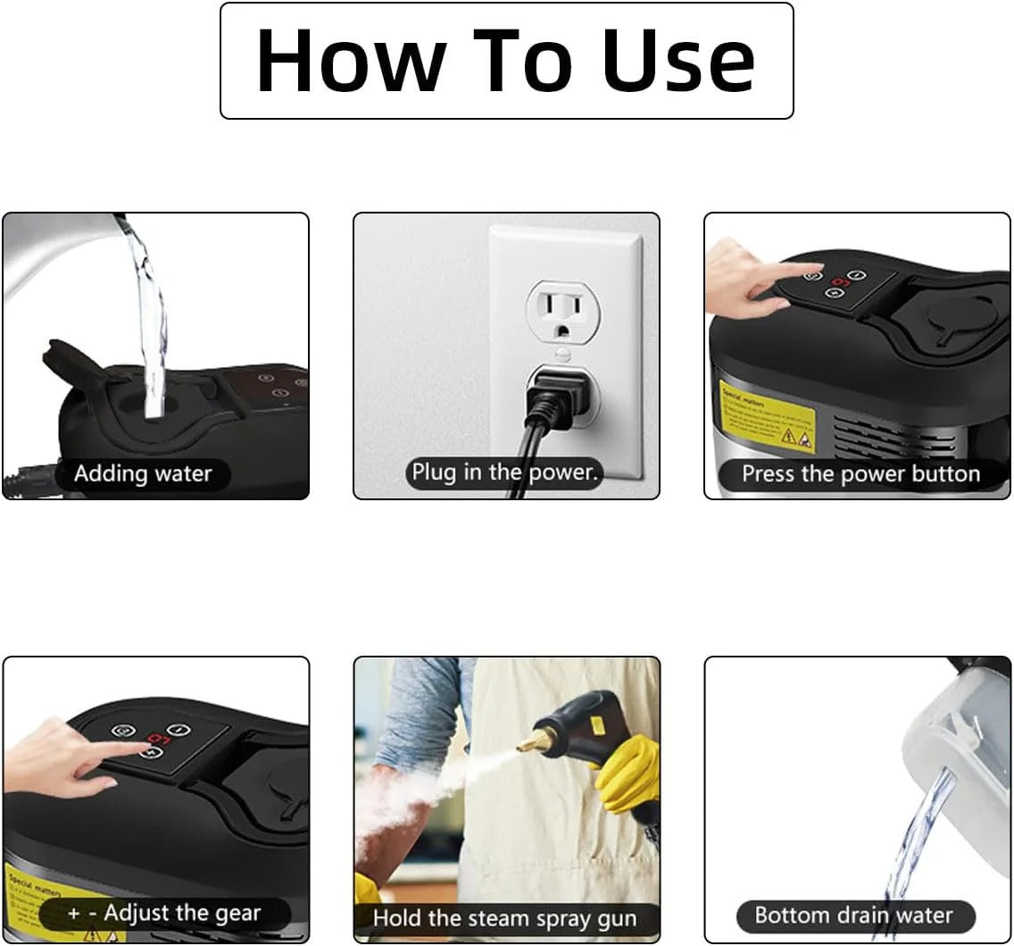 High-Pressure Steam Cleaner Set