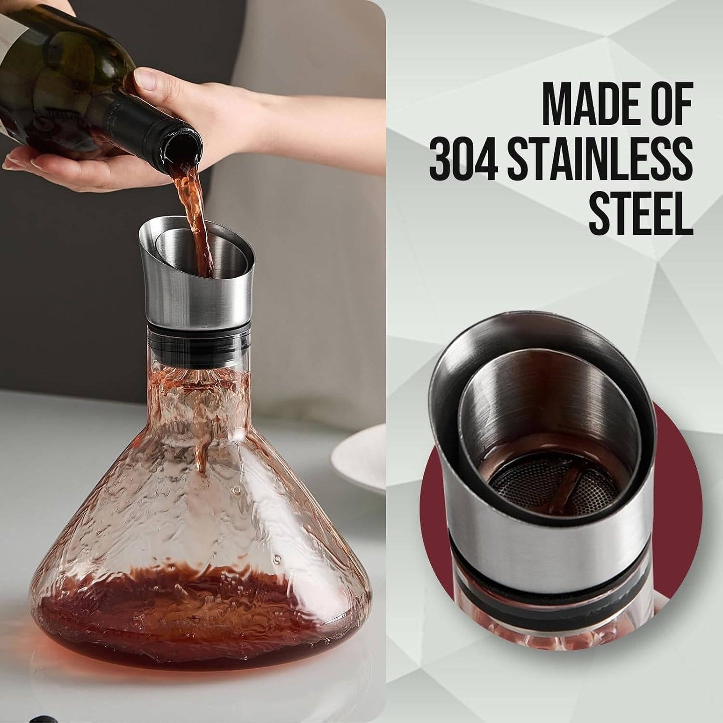 Crystal Glass Wine Decanter Carafe