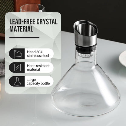 Crystal Glass Wine Decanter Carafe
